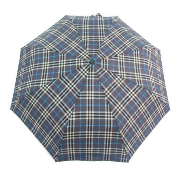 Ομπρέλα αυτόματη σπαστή καρώ Pierre Cardin Delta Automatic Folding Checked Umbrella Grey