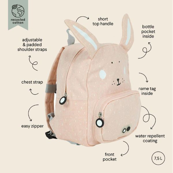 Σακίδιο πλάτης παιδικό κουνελάκι  Trixie Backpack Mrs. Rabbit