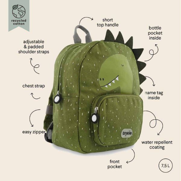 Σακίδιο πλάτης παιδικό δεινόσαυρος  Trixie Backpack Mr. Dino