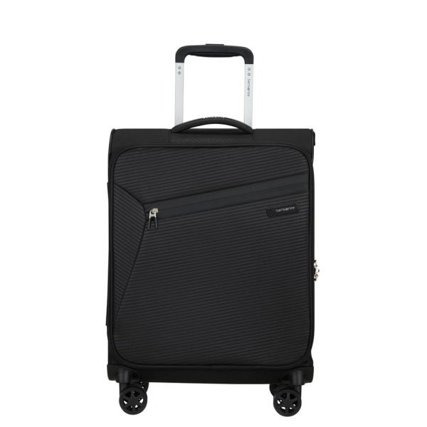 Βαλίτσα μαλακή μαύρη καμπίνας  4 ρόδες Samsonite Litebeam  Spinner  55 cm
