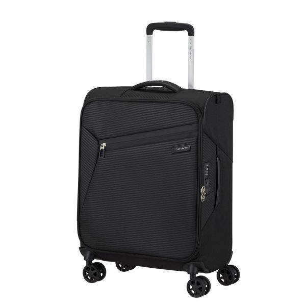 Βαλίτσα μαλακή μαύρη καμπίνας  4 ρόδες Samsonite Litebeam  Spinner  55 cm
