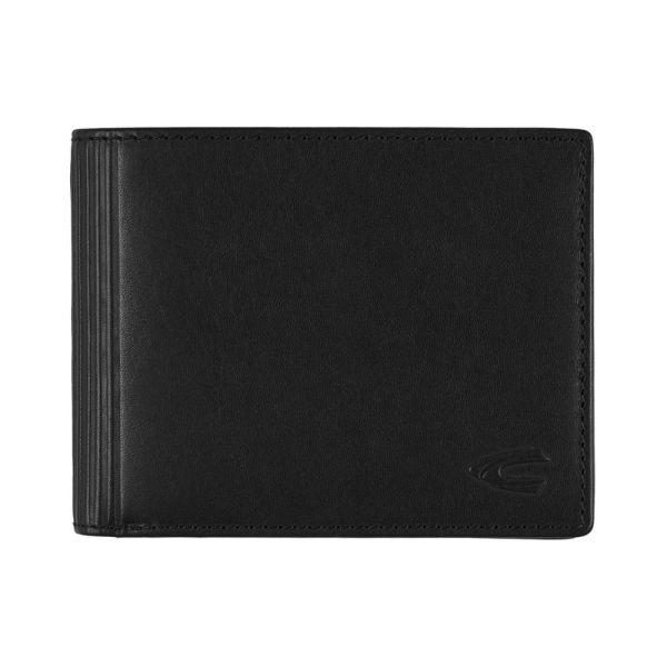 Πορτοφόλι δερμάτινο οριζόντιο μαύρο Camel Active Cliff Wallet Black