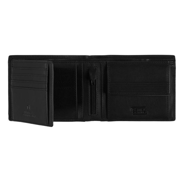 Πορτοφόλι δερμάτινο οριζόντιο μαύρο Camel Active Cliff Wallet Black