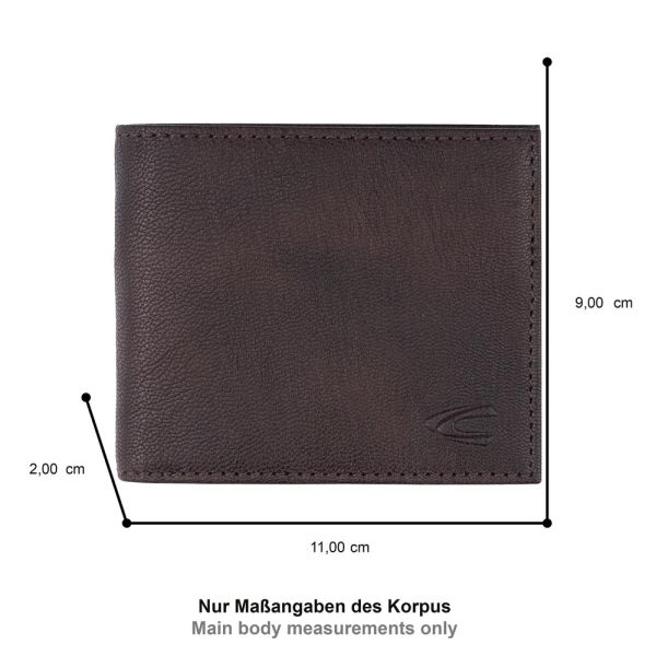 Πορτοφόλι δερμάτινο μικρό οριζόντιο καφέ Camel Active Discover Wallet Brown