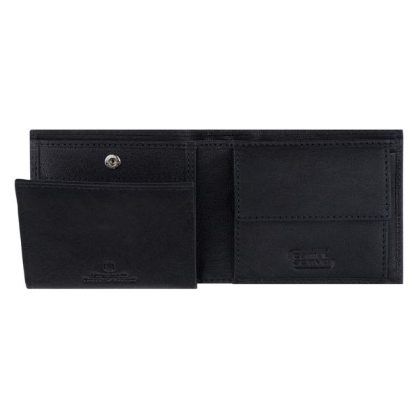 Πορτοφόλι δερμάτινο μικρό οριζόντιο μαύρο Camel Active Discover Wallet Black