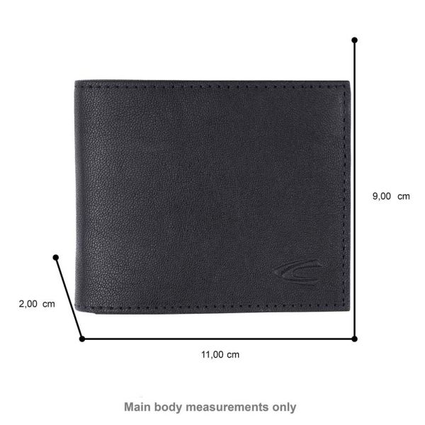 Πορτοφόλι δερμάτινο μικρό οριζόντιο μαύρο Camel Active Discover Wallet Black