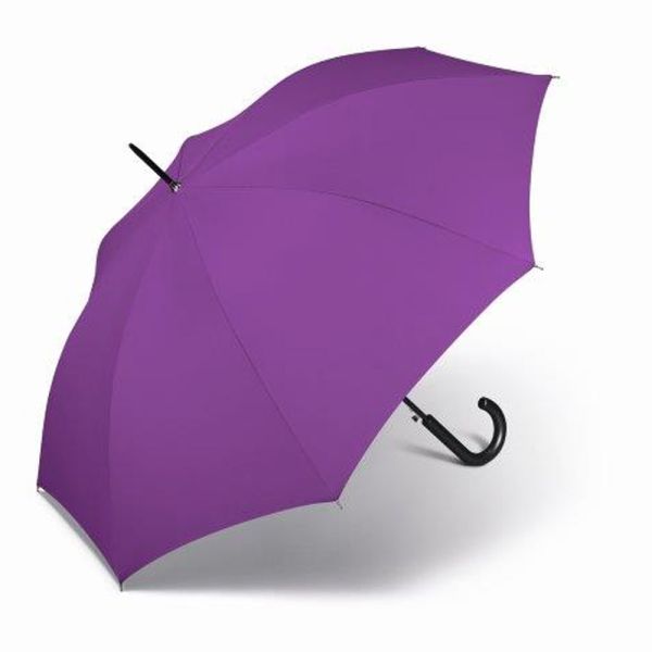 Ομπρέλα μεγάλη αυτόματη μωβ Happy Rain Essentials  Long Stick Umbrella Purple