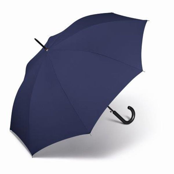 Ομπρέλα μεγάλη αυτόματη μπλε Happy Rain Essentials  Long Stick Umbrella Dark Blue