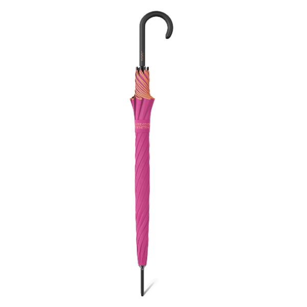 Ομπρέλα μεγάλη αυτόματη φούξια με ρέλι United Colors of Benetton Long Stick Umbrella Innuendo
