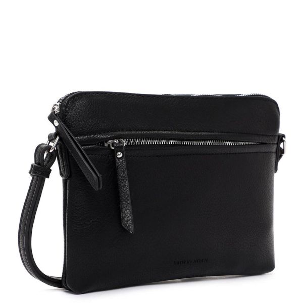 Γυναικεία τσάντα ώμου - χιαστί μαύρη  Emily & Noah Emma Shoulder Bag