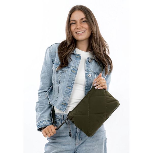 Γυναικεία τσάντα ώμου - χιαστί λαδί  Emily & Noah Hanni Shoulder Bag