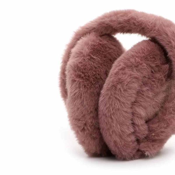Γυναικεία γούνινα καλύμματα αυτιών ροζ Emily & Noah Hara Earmuff