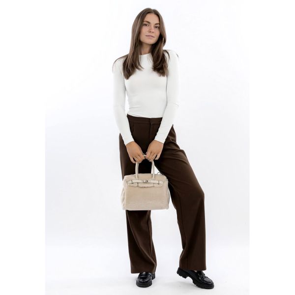 Γυναικεία τσάντα χεριού - χιαστί εκρού  Emily & Noah Heather Ecru