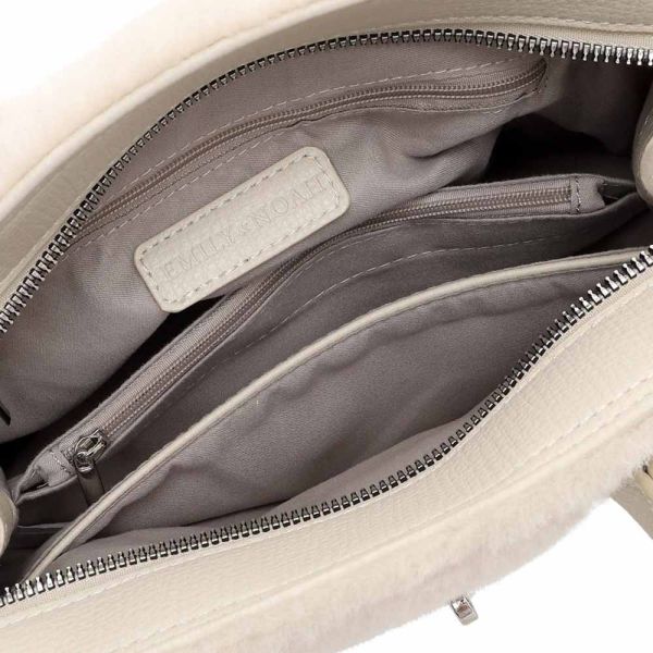 Γυναικεία τσάντα χεριού - χιαστί εκρού  Emily & Noah Heather Ecru