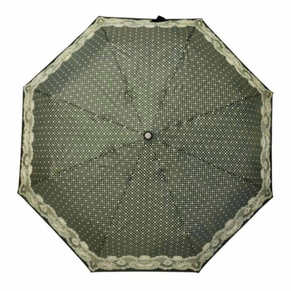 Ομπρέλα γυναικεία αυτόματη σπαστή πράσινη Pierre Cardin Automatic Folding Umbrella Lace Forest Green