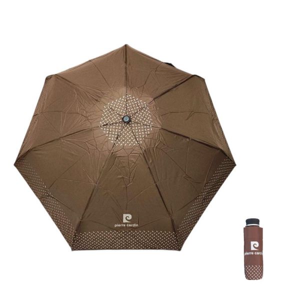 Ομπρέλα  μίνι  σπαστή χειροκίνητη καφέ Pierre Cardin Folding Umbrella PC - 7215 Ομπρέλα  μίνι  σπαστή χειροκίνητη καφέ Pierre Cardin Folding Umbrella PC - 7215