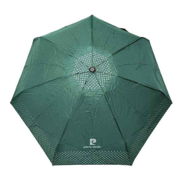 Ομπρέλα  μίνι  σπαστή χειροκίνητη πράσινη Pierre Cardin Folding Umbrella PC - 7215