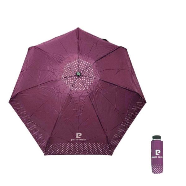 Ομπρέλα  μίνι  σπαστή χειροκίνητη μωβ Pierre Cardin Folding Umbrella PC - 7215 Ομπρέλα  μίνι  σπαστή χειροκίνητη μωβ Pierre Cardin Folding Umbrella PC - 7215