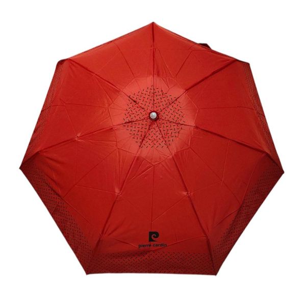Ομπρέλα  μίνι  σπαστή χειροκίνητη κόκκινη Pierre Cardin Folding Umbrella PC - 7215