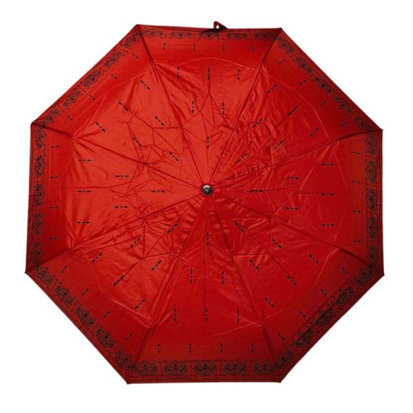 Ομπρέλα γυναικεία αυτόματη σπαστή κόκκινη Pierre Cardin Automatic Folding Umbrella Arabesque