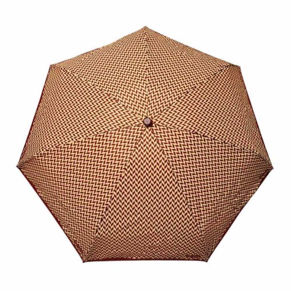 Ομπρέλα  μίνι  σπαστή χειροκίνητη ψαροκόκαλο κόκκινη Pierre Cardin Folding Umbrella PC - 7225