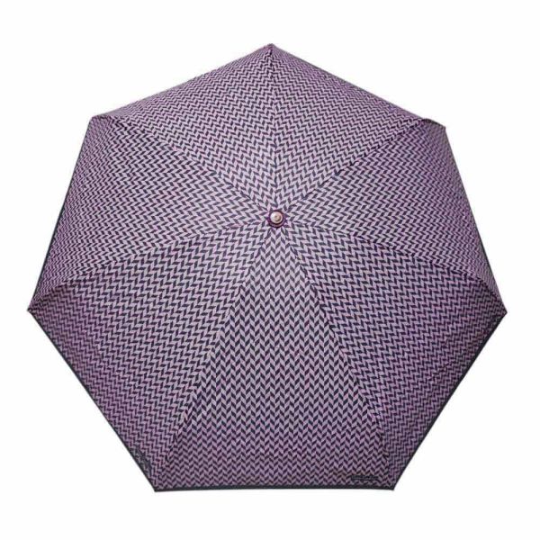 Ομπρέλα  μίνι  σπαστή χειροκίνητη ψαροκόκαλο μπλε - ροζ Pierre Cardin Folding Umbrella PC - 7225