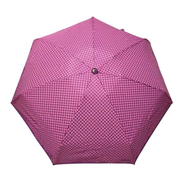 Ομπρέλα  μίνι  σπαστή χειροκίνητη ψαροκόκαλο μωβ Pierre Cardin Folding Umbrella PC - 7225