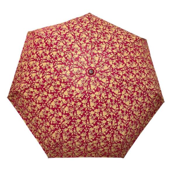 Ομπρέλα γυναικεία mini σπαστή χειροκίνητη φλοράλ κόκκινη Pierre Cardin PC-7235