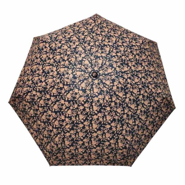 Ομπρέλα γυναικεία mini σπαστή χειροκίνητη φλοράλ μπλε Pierre Cardin PC-7235