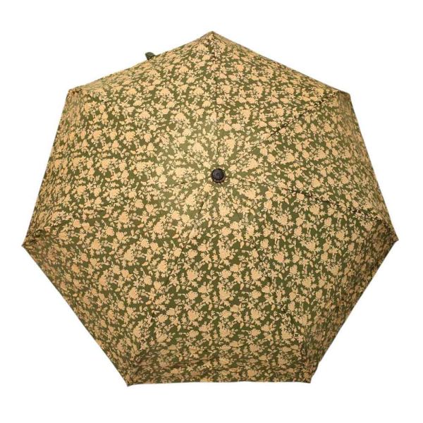 Ομπρέλα γυναικεία mini σπαστή χειροκίνητη φλοράλ πράσινη Pierre Cardin PC-7235