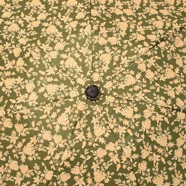 Ομπρέλα γυναικεία mini σπαστή χειροκίνητη φλοράλ πράσινη Pierre Cardin PC-7235