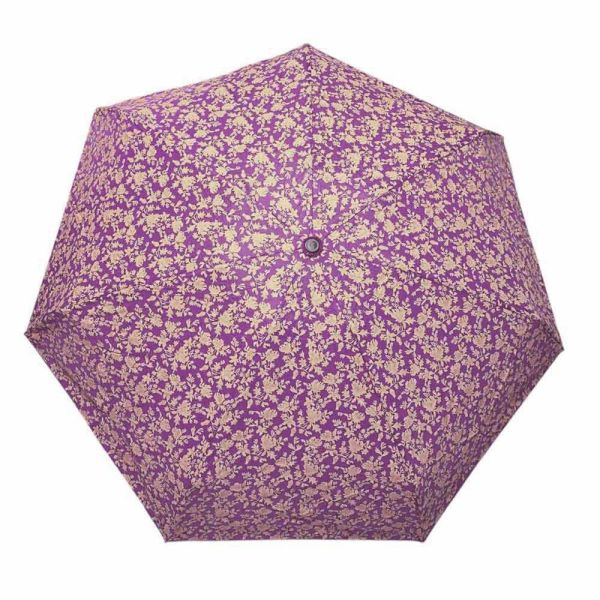 Ομπρέλα γυναικεία mini σπαστή χειροκίνητη φλοράλ μωβ PIerre Cardin PC-7235