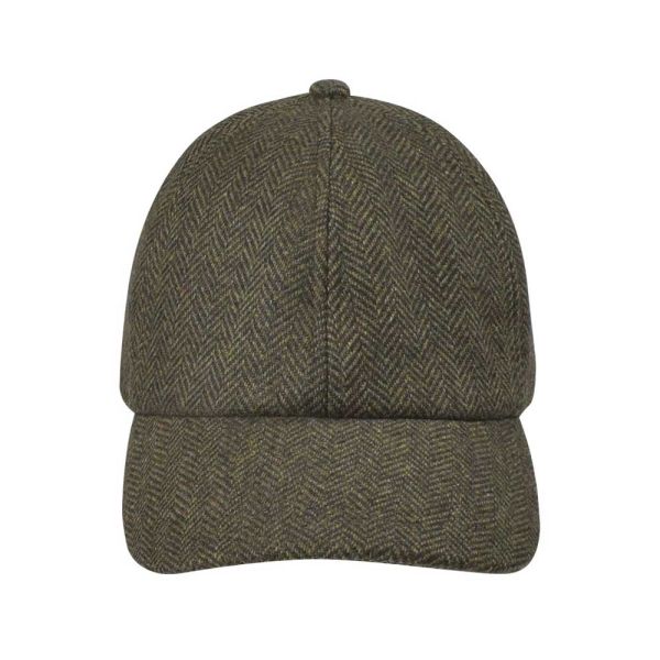 Καπέλο τζόκεϊ  χειμερινό ψαροκόκαλο λαδί