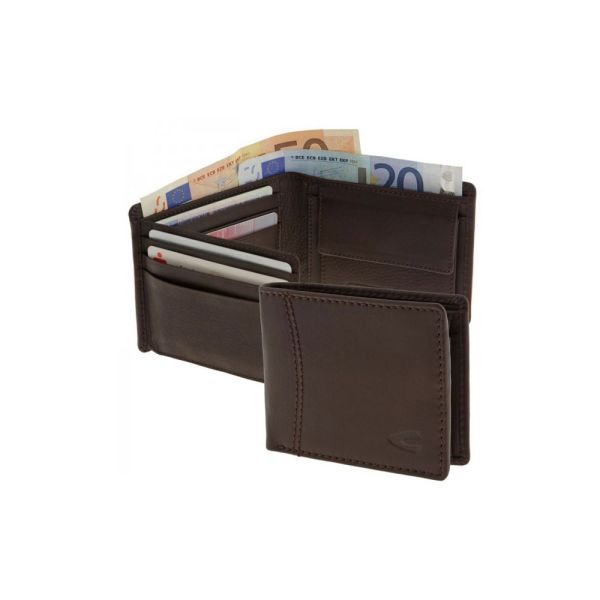 Πορτοφόλι δερμάτινο μικρό οριζόντιο καφέ Camel Active Cordoba Wallet Brown