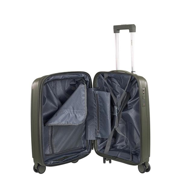 Βαλίτσα μικρή σκληρή επεκτάσιμη λαδί με 4 ρόδες Xplorer 178 20''