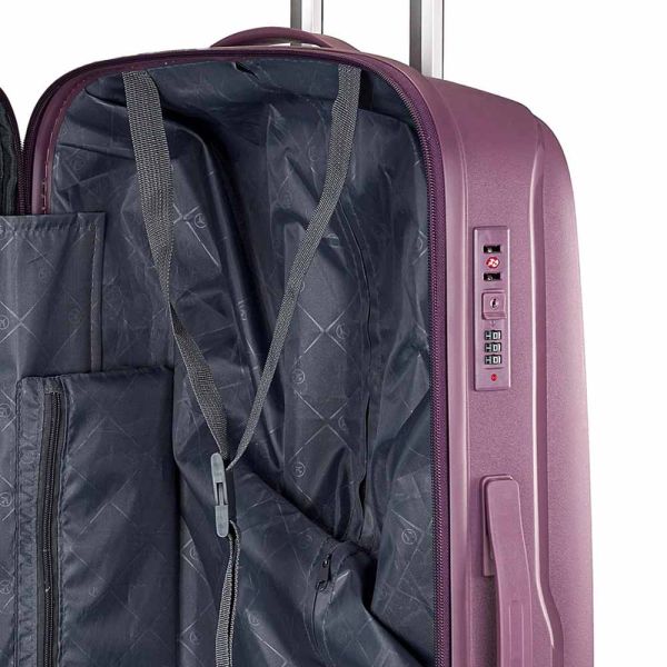 Βαλίτσα μικρή σκληρή επεκτάσιμη μωβ με 4 ρόδες Xplorer 178 20''