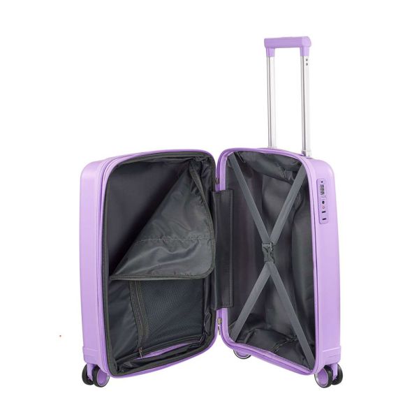 Βαλίτσα σκληρή επεκτάσιμη μικρή λιλά με 4 ρόδες RCM 225 20''