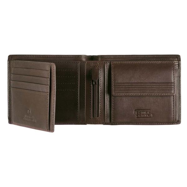 Πορτοφόλι δερμάτινο οριζόντιο καφέ Camel Active Cliff Wallet Brown