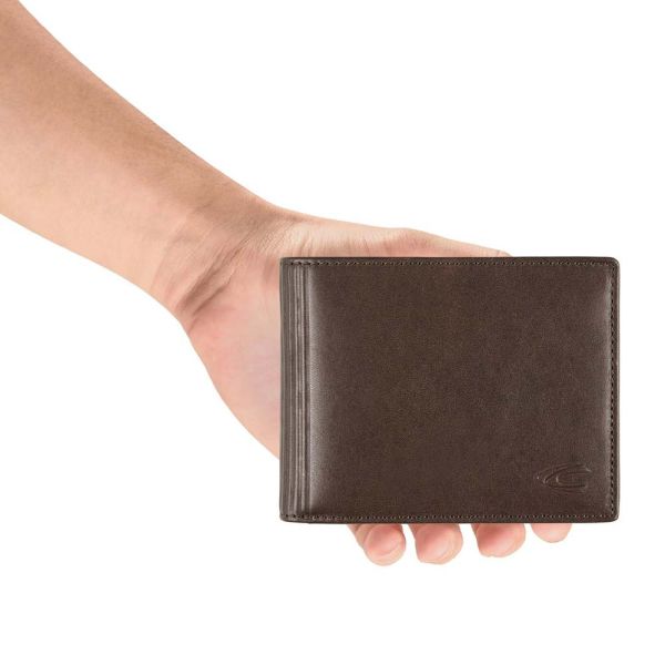 Πορτοφόλι δερμάτινο οριζόντιο καφέ Camel Active Cliff Wallet Brown