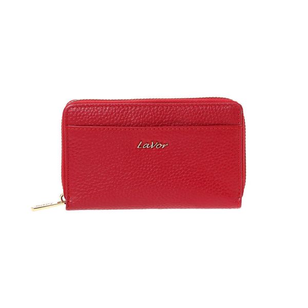 Πορτοφόλι δερμάτινο γυναικείο κόκκινο LaVor 5985