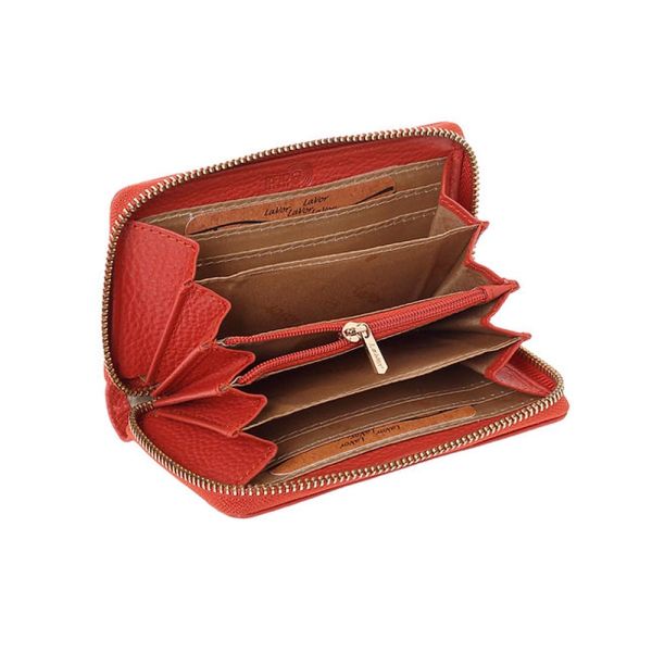 Πορτοφόλι δερμάτινο γυναικείο κεραμιδί LaVor 5985
