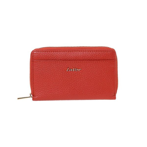Πορτοφόλι δερμάτινο γυναικείο κεραμιδί LaVor 5985