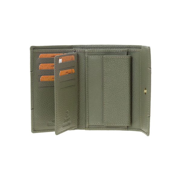 Πορτοφόλι δερμάτινο γυναικείο χακί LaVor 6071