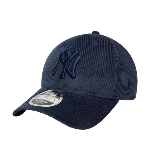 Καπέλο τζόκεϊ κοτλέ μπλε New York Yankees New Era 9Forty MLB Cord M-Crown Cap Navy