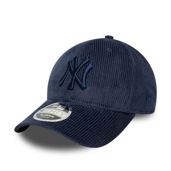 Καπέλο τζόκεϊ κοτλέ μπλε New York Yankees New Era 9Forty MLB Cord M-Crown Cap Navy