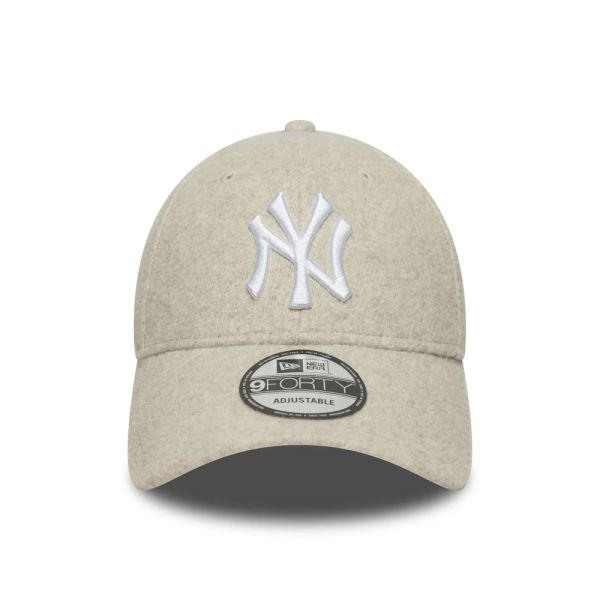 Καπέλο τζόκεϊ μπεζ μελανζέ New York Yankees New Era 9Forty MLB Cap Cream
