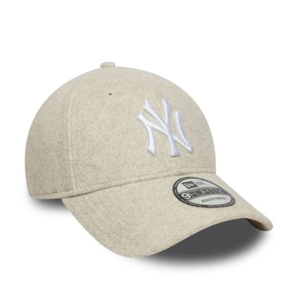 Καπέλο τζόκεϊ μπεζ μελανζέ New York Yankees New Era 9Forty MLB Cap Cream