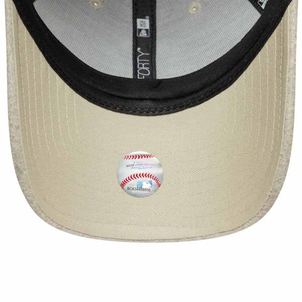 Καπέλο τζόκεϊ μπεζ μελανζέ New York Yankees New Era 9Forty MLB Cap Cream