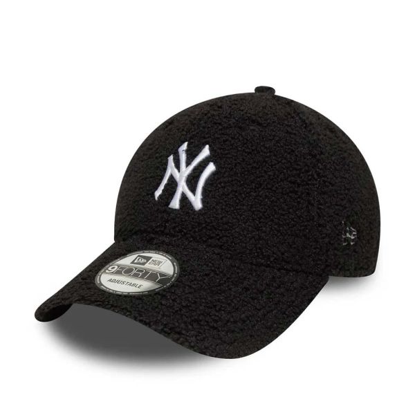 Καπέλο τζόκεϊ μπουκλέ μαύρο New York Yankees New Era 9Forty Borg Neyyan Cap Black / White