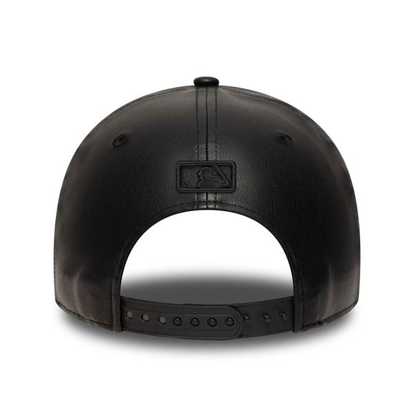 Καπέλο τζόκεϊ μαύρο συνθετικό δέρμα New York Yankees New Era 9Forty MLB PU M-Crown Cap Black / Black